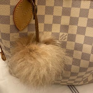 Fur purse charm